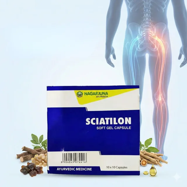 Sciatilon Soft Gel Capsules (10Caps) | Nagarjuna Sciatilon Soft Gelatin Capsule | Nagarjuna