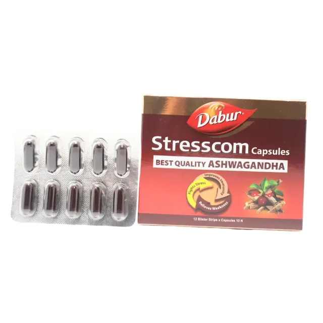Dabur Stresscom Ashwagandha Capsules (10Caps) – Dabur
