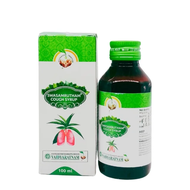 Swasamrutham Cough Syrup (100ml) – Vaidyaratnam